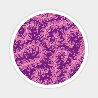 Lacy Leaves Purple Palette Magnet